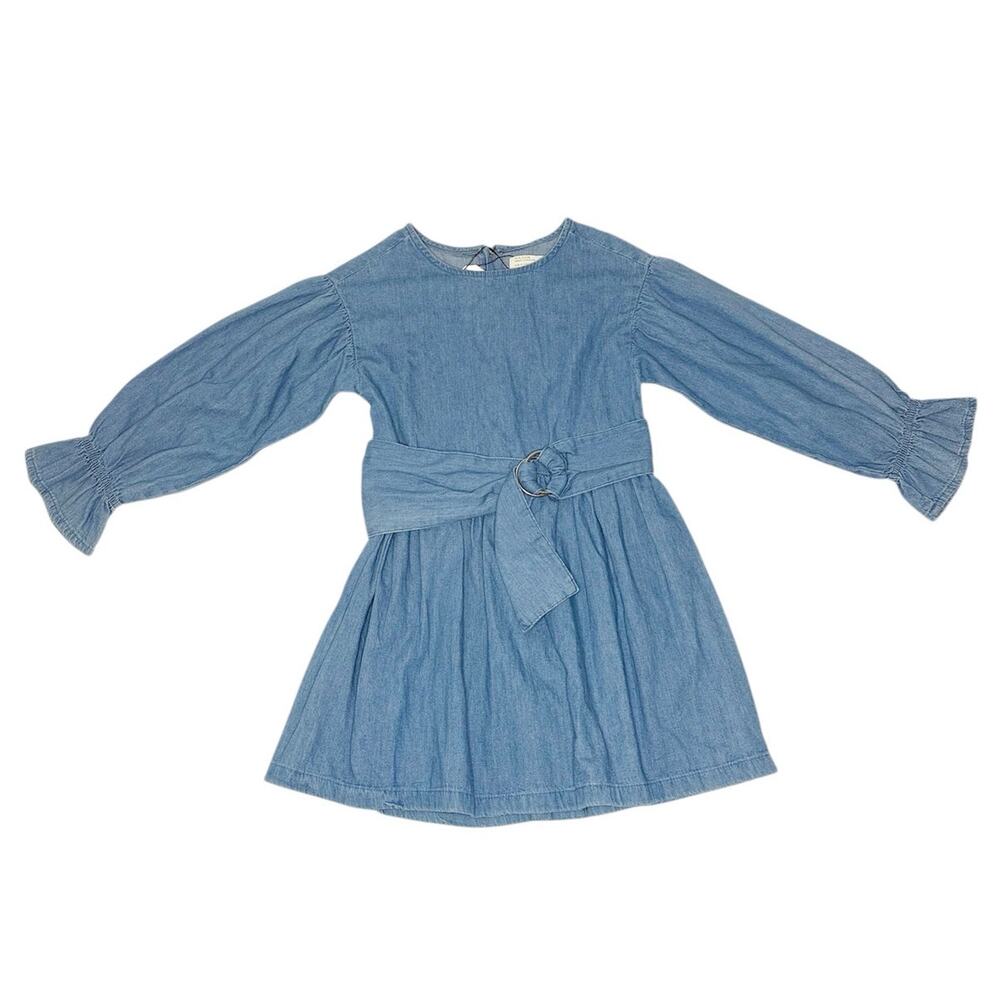 NWT Zara Belted Denim Dress Size 10